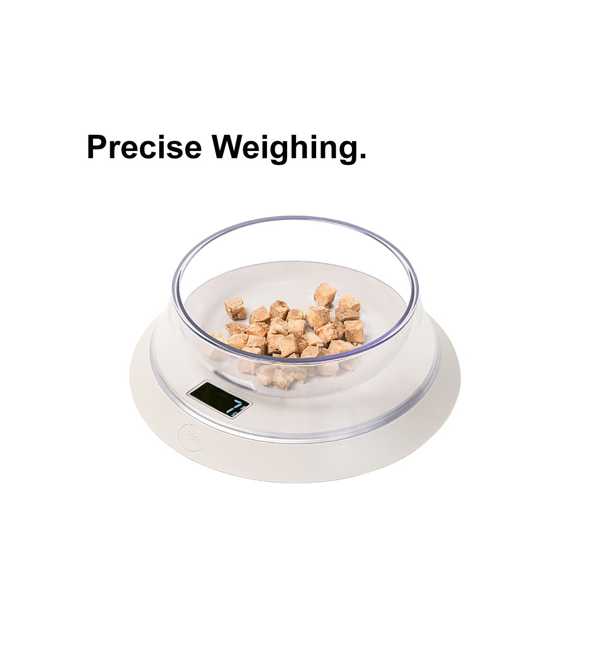 Pet Food Bowl with Digital Scale - Volcano Style - Grey