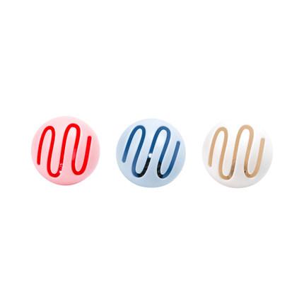 Cat Toy Ball (blue/pink/white)