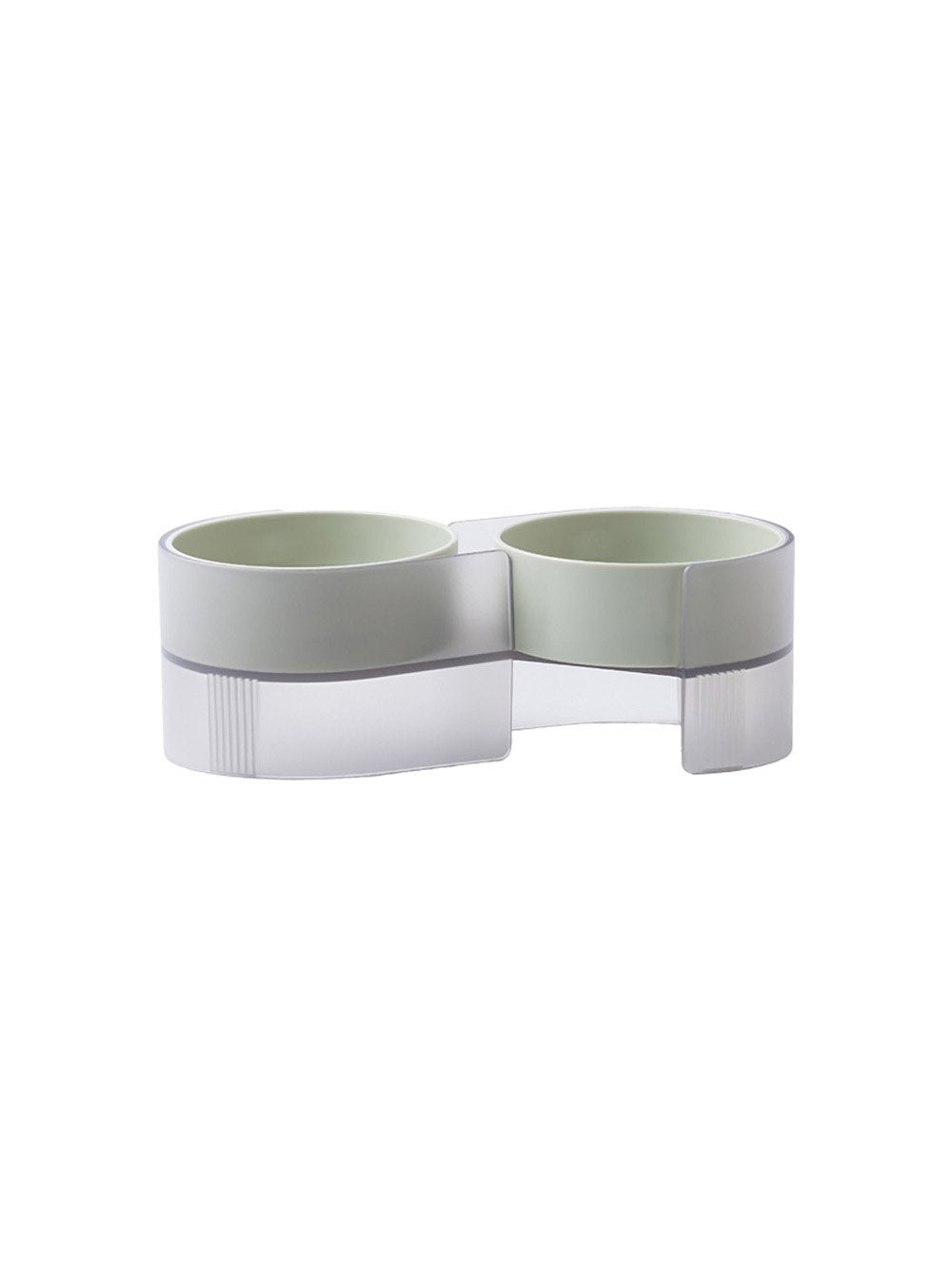Dual Bowl for Cats - Grey
