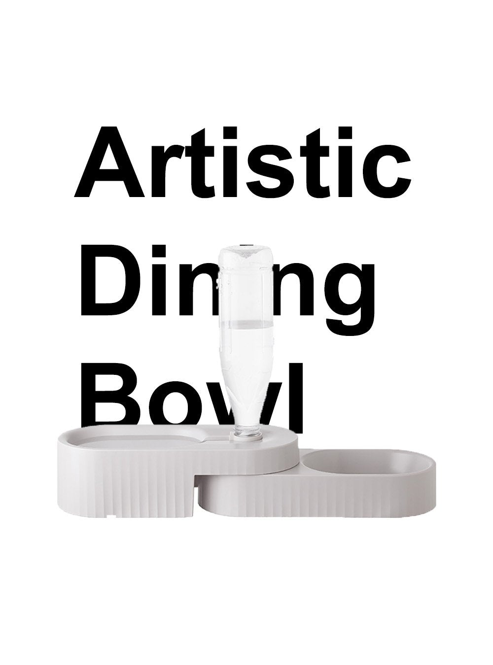 Dog Dual Bowl - Grey